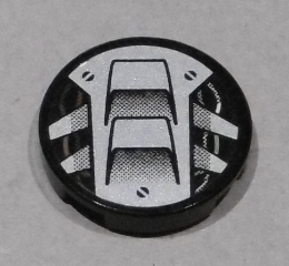 Part 4150pb179 - Tile, Round 2 x 2 with Light Bluish Gray Air Inlet Pattern (Sticker) - Set 8864 - De BrickPlaats