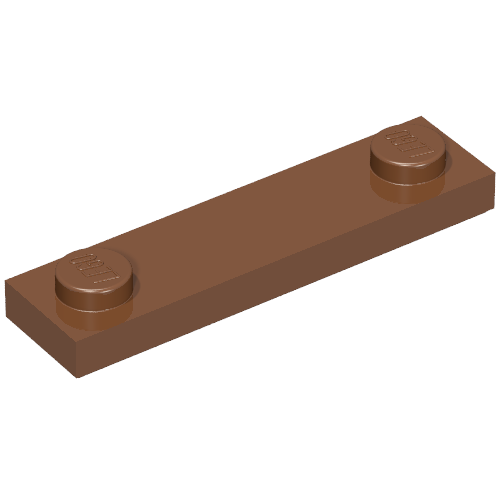 Part 41740 - Plate, Modified 1 x 4 with 2 Studs with Groove - De BrickPlaats