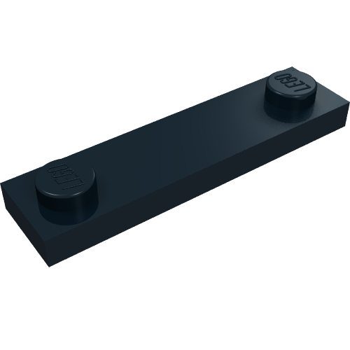 Part 41740 - Plate, Modified 1 x 4 with 2 Studs with Groove - De BrickPlaats