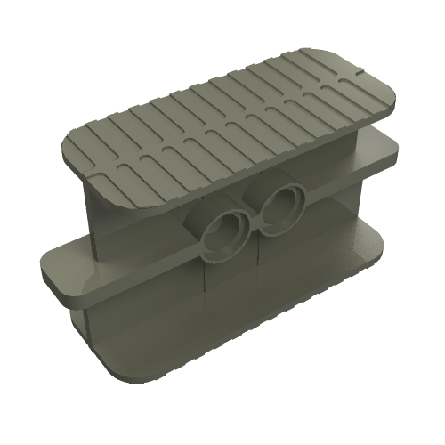 Part 41753 - Rubber Band / Belt Holder 2 x 6 x 2 1/3 - De BrickPlaats