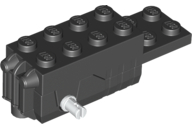 Part 41861c01 - Pullback Motor 6 x 2 x 1 2/3 with Black Base, White Shafts (Motor 2) - De BrickPlaats
