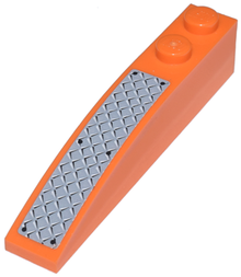 Part 42022pb16 - Slope, Curved 6 x 1 with Tread Plate Pattern (Sticker) - Set 7738 - De BrickPlaats