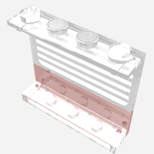 Part 4215ap01 - Panel 1 x 4 x 3 - Solid Studs with Thick Red Stripe and Thin White Stripes Pattern - De BrickPlaats
