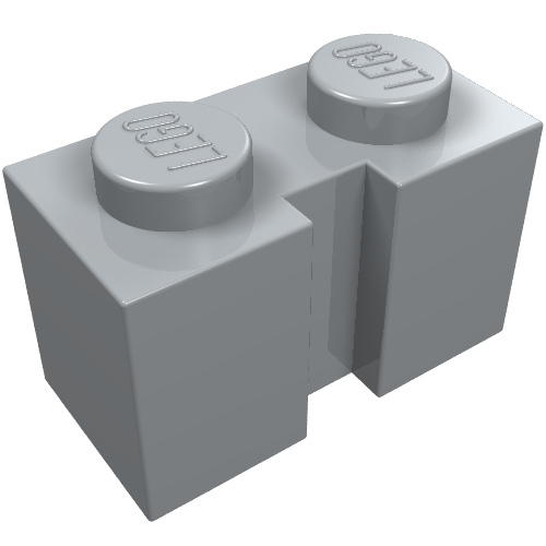 Part 4216 - Brick, Modified 1 x 2 with Channel - De BrickPlaats