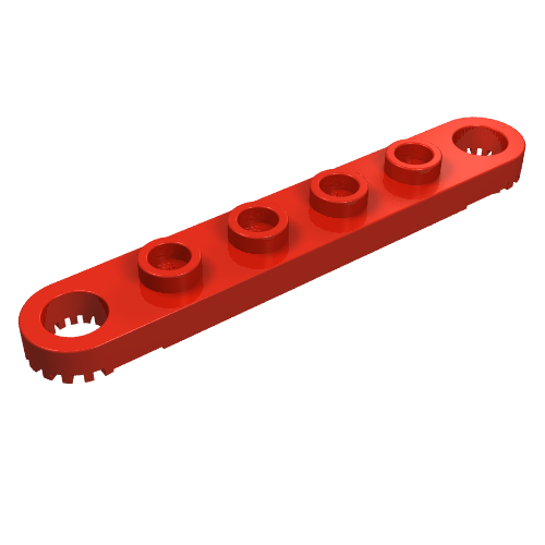 Part 4262 - Technic, Plate 1 x 6 with Toothed Ends - De BrickPlaats