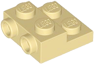 Part 4304 - Plate, Modified 2 x 2 x 2/3 with 2 Studs on Side - Hollow Bottom Tube - De BrickPlaats