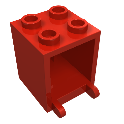 Part 4345 - Container, Box 2 x 2 x 2 - De BrickPlaats