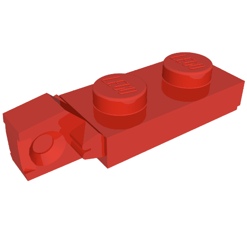 Part 44301a - Hinge Plate 1 x 2 Locking with 1 Finger on End with Bottom Groove - De BrickPlaats
