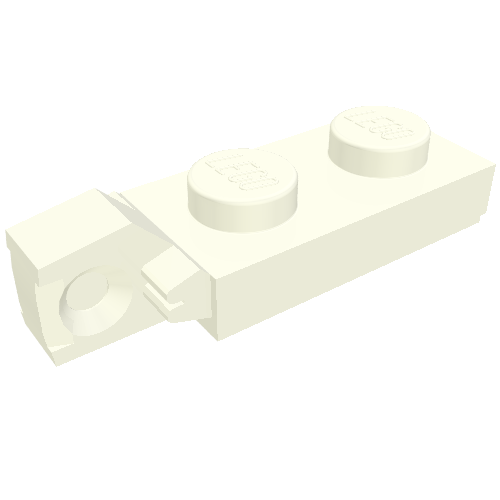 Part 44301a - Hinge Plate 1 x 2 Locking with 1 Finger on End with Bottom Groove - De BrickPlaats