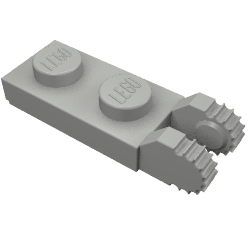 Part 44302 - Hinge Plate 1 x 2 Locking with 2 Fingers on End (Undetermined Type) - De BrickPlaats