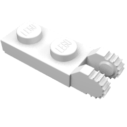 Part 44302 - Hinge Plate 1 x 2 Locking with 2 Fingers on End (Undetermined Type) - De BrickPlaats