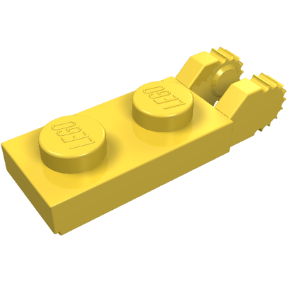 Part 44302 - Hinge Plate 1 x 2 Locking with 2 Fingers on End (Undetermined Type) - De BrickPlaats