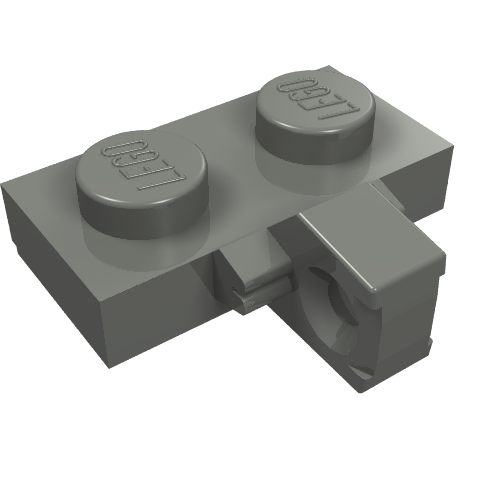Part 44567 - Hinge Plate 1 x 2 Locking with 1 Finger on Side (Undetermined Type) - De BrickPlaats