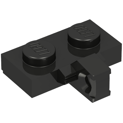 Part 44567a - Hinge Plate 1 x 2 Locking with 1 Finger on Side with Bottom Groove - De BrickPlaats