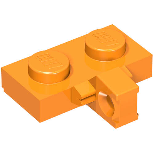 Part 44567a - Hinge Plate 1 x 2 Locking with 1 Finger on Side with Bottom Groove - De BrickPlaats
