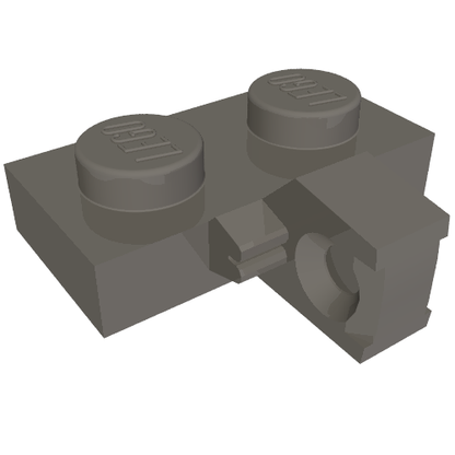 Part 44567b - Hinge Plate 1 x 2 Locking with 1 Finger on Side without Bottom Groove - De BrickPlaats