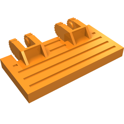 Part 44569 - Hinge Train Gate 2 x 4 Locking Dual 2 Fingers with Rear Reinforcements - De BrickPlaats
