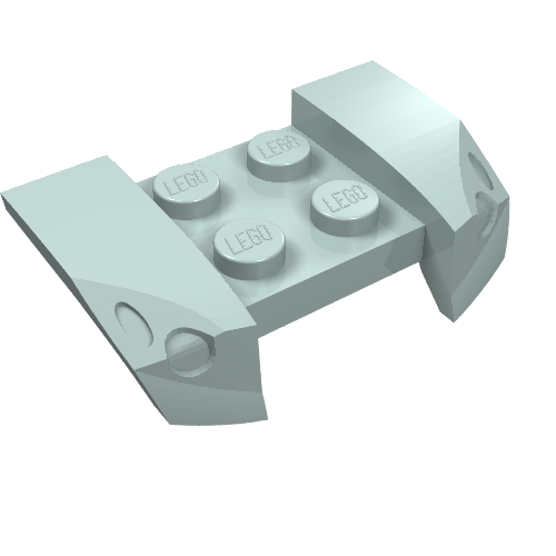 Part 44674 - Vehicle, Mudguard 2 x 4 with Headlights Overhang - De BrickPlaats