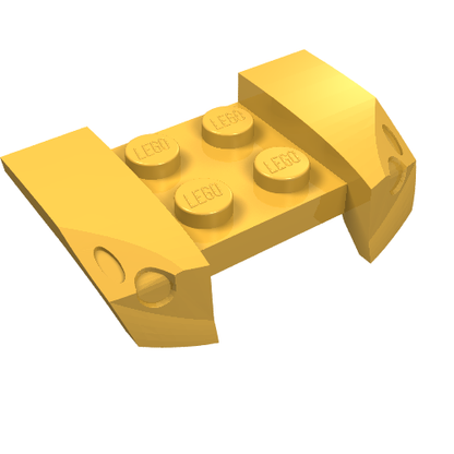 Part 44674 - Vehicle, Mudguard 2 x 4 with Headlights Overhang - De BrickPlaats