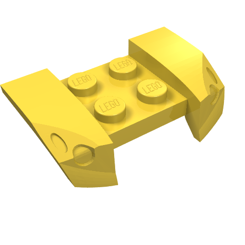 Part 44674 - Vehicle, Mudguard 2 x 4 with Headlights Overhang - De BrickPlaats