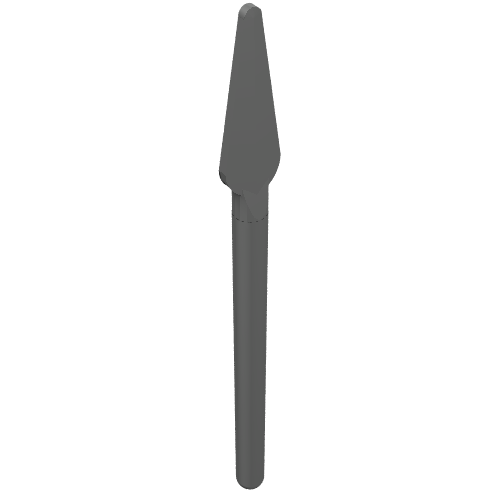 Part 4497 - Minifigure, Weapon Pike / Spear - Handle with Round End - De BrickPlaats