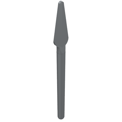 Part 4497 - Minifigure, Weapon Pike / Spear - Handle with Round End - De BrickPlaats