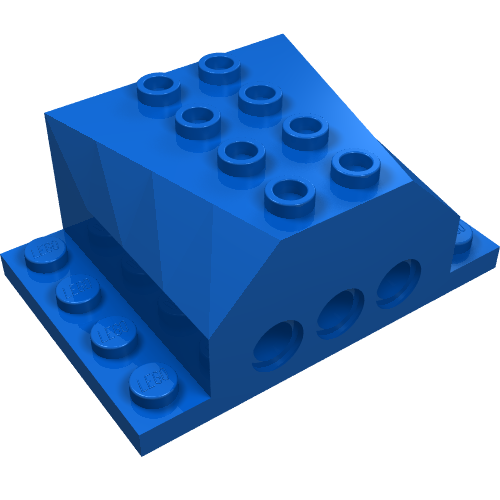 Part 45407 - Vehicle, Engine Block 4 x 6 x 2 with Wedge Cutouts and Technic Holes - De BrickPlaats