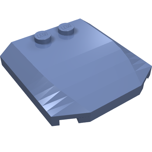 Part 45677 - Wedge 4 x 4 x 2/3 Triple Curved - De BrickPlaats