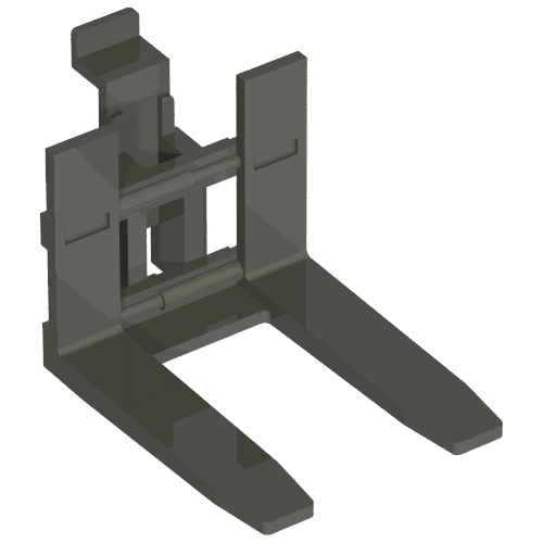 Part 45707 - Vehicle, Forklift Wide Forks Reinforced - De BrickPlaats