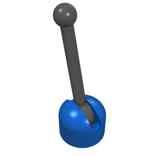 Part 4592c01 - Antenna Small Base with Yellow Lever (4592 / 4593) - De BrickPlaats