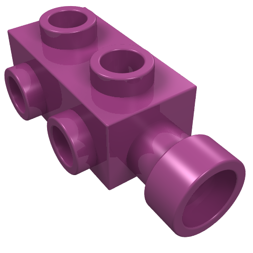 Part 4595 - Brick, Modified 1 x 2 x 2/3 with Studs on Sides and Extended Stud Receptacle - De BrickPlaats