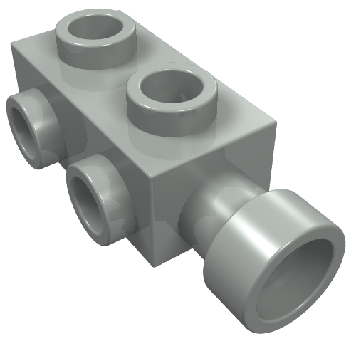Part 4595 - Brick, Modified 1 x 2 x 2/3 with Studs on Sides and Extended Stud Receptacle - De BrickPlaats