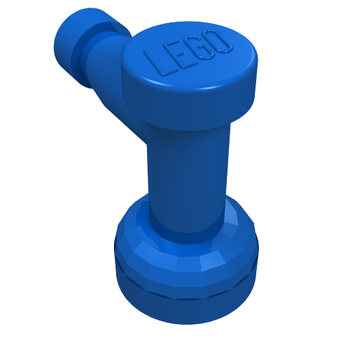 Part 4599b - Tap 1 x 1 without Hole in Nozzle End - De BrickPlaats