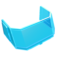 Part 46103 - Glass for Windscreen 4 x 6 x 4 Cab with Hinge - De BrickPlaats