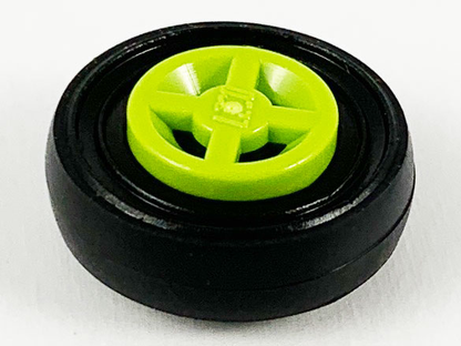 Part 4624c01 - Wheel 8mm D. x 6mm with Black Tire 14mm D. x 4mm Smooth Small Single (4624 / 3139) - De BrickPlaats