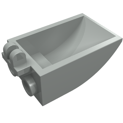 Part 4626 - Vehicle, Digger Bucket 2 x 3 Curved Bottom, Hollow, with 2 Fingers Hinge - De BrickPlaats