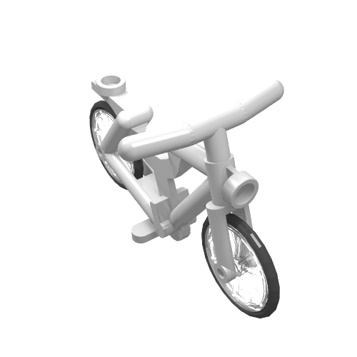 Part 4719c01 - Bicycle with Trans-Clear Wheels and Black Tires (4719 / 4720 / 2807) - De BrickPlaats