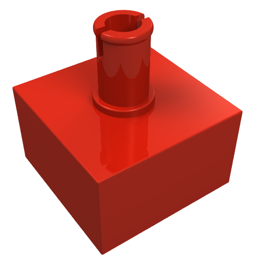 Part 4729 - Brick, Modified 2 x 2 No Studs, Top Pin - De BrickPlaats