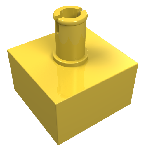 Part 4729 - Brick, Modified 2 x 2 No Studs, Top Pin - De BrickPlaats