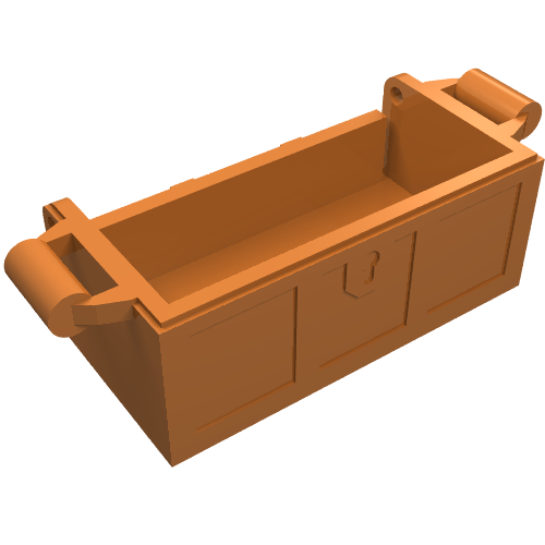 Part 4738a - Container, Treasure Chest Bottom with Slots in Back - De BrickPlaats