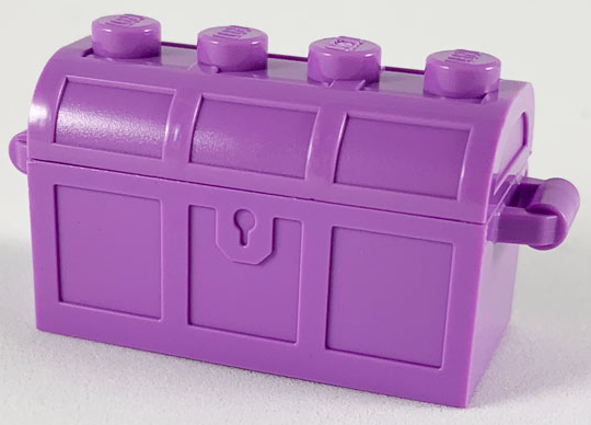 Part 4738ac01 - Container, Treasure Chest with Slots in Back and (Same Color) Thick Hinge Curved Lid (4738a / 4739a) - De BrickPlaats