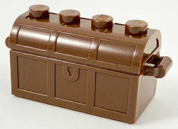 Part 4738ac01 - Container, Treasure Chest with Slots in Back and (Same Color) Thick Hinge Curved Lid (4738a / 4739a) - De BrickPlaats