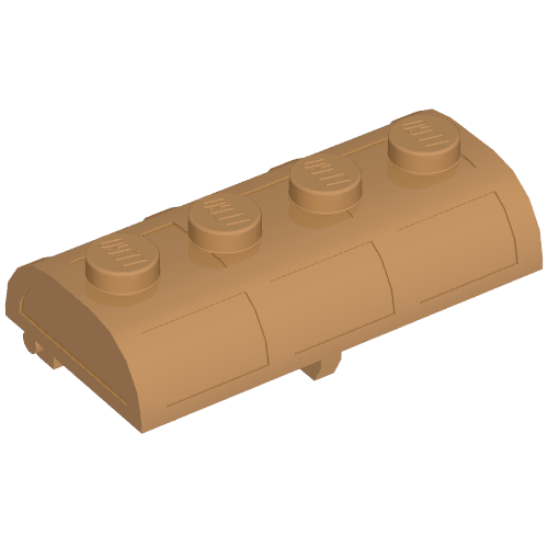Part 4739a - Container, Treasure Chest Lid Curved with Thick Hinge - De BrickPlaats