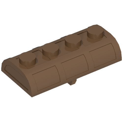 Part 4739b - Container, Treasure Chest Lid Curved with Thin Hinge - De BrickPlaats