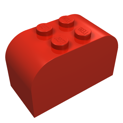 Part 4744 - Slope, Curved 4 x 2 x 2 Double with 4 Studs - De BrickPlaats
