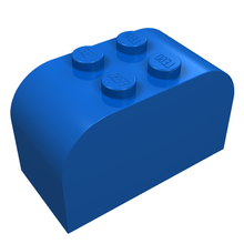 Part 4744 - Slope, Curved 4 x 2 x 2 Double with 4 Studs - De BrickPlaats