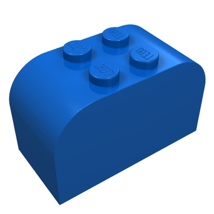 Part 4744 - Slope, Curved 4 x 2 x 2 Double with 4 Studs - De BrickPlaats