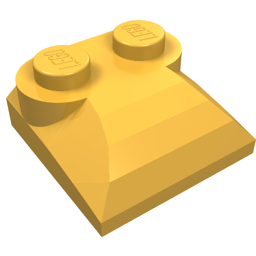 Part 47457 - Slope, Curved 2 x 2 x 2/3 with 2 Studs and Curved Sides - De BrickPlaats