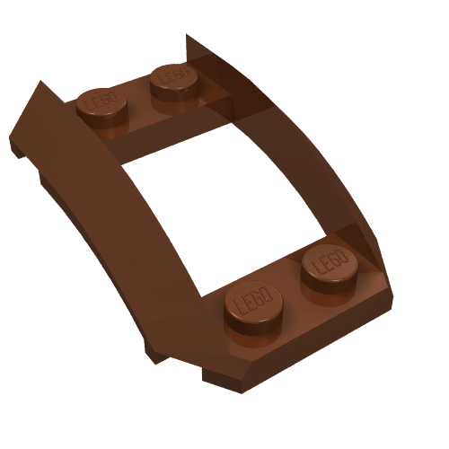 Part 47755 - Wedge 4 x 3 Open with Cutout and 4 Studs - De BrickPlaats