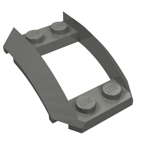 Part 47755 - Wedge 4 x 3 Open with Cutout and 4 Studs - De BrickPlaats